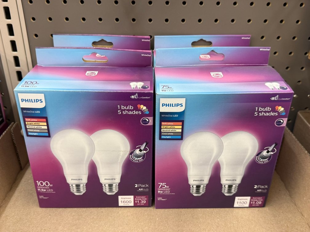 (4) Philips 2 Pack 100W Bulb