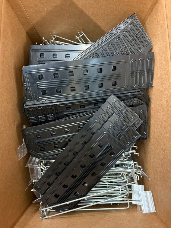(150) National Hardware Display Divider Panels and Peg Hooks