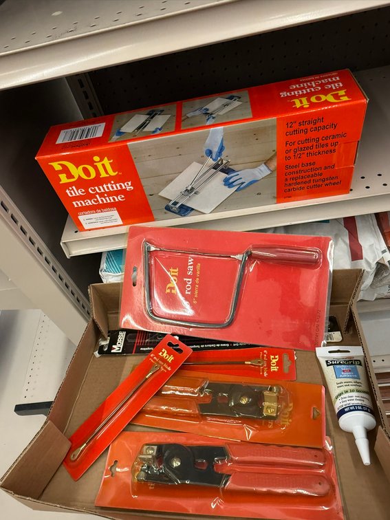 Tile Cutting Machine and Supplies