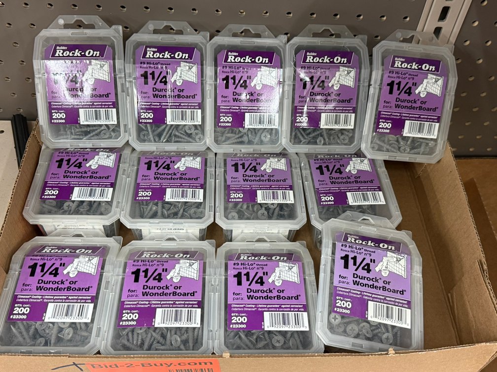 (13) Buildex  Rock- On #9 1 1/4" Durock or Wonderboard Screws