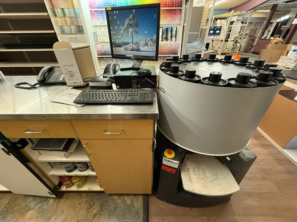 Retail Paint Mixing and Color-Matching Workstation