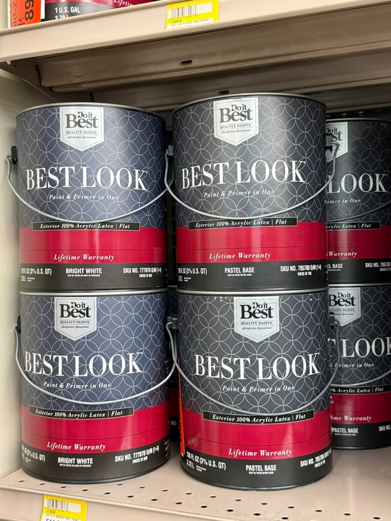 (7) Do It Best Best Look Paint and Primer in One Exterior Acrylic Latex Flat