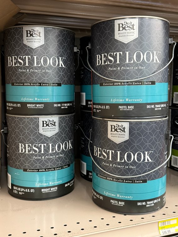 (6) Do It Best Best Look Paint and Primer in One Exterior Acrylic Latex Satin
