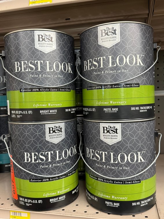 (6) Do It Best Best Look Paint and Primer in One Exterior Acrylic Latex Semi- Gloss