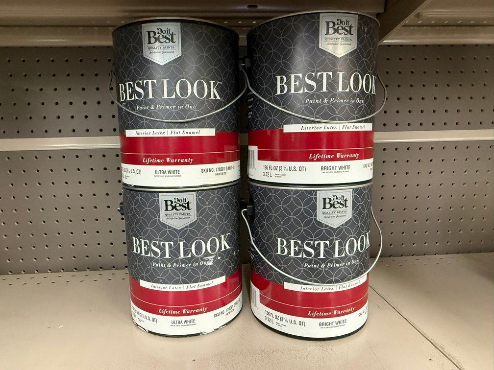 (4) Do It Best Best Look Paint and Primer in One Interior Latex Flat Enamel