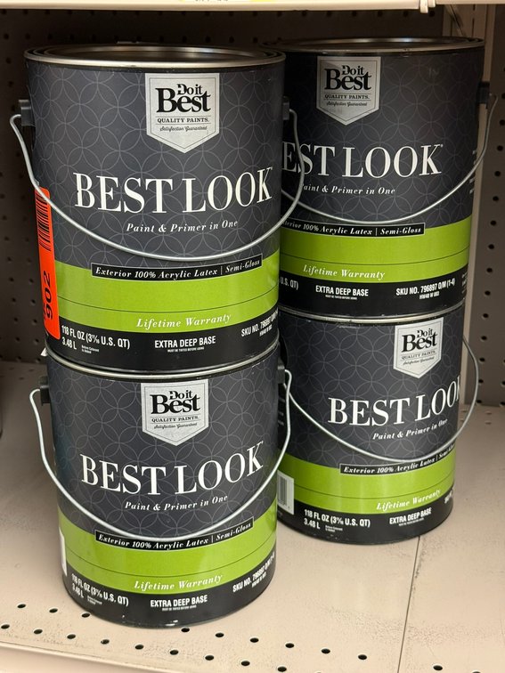 (4) Do It Best Best Look Paint and Primer in One Exterior Acrylic Latex