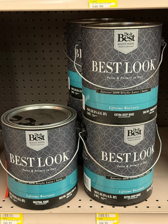 (5) Do It Best Best Look Paint and Primer in One Exterior Acrylic Latex Satin