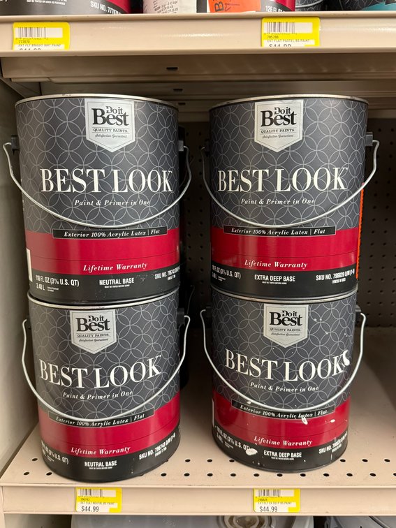 (7) Do It Best Best Look Paint and Primer in One Exterior Acrylic Latex Flat