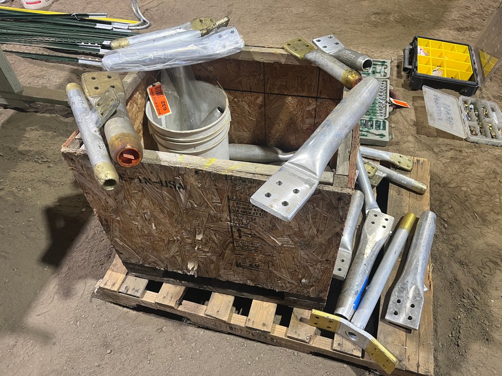 Crate of Assorted Aluminum Compress Lugs