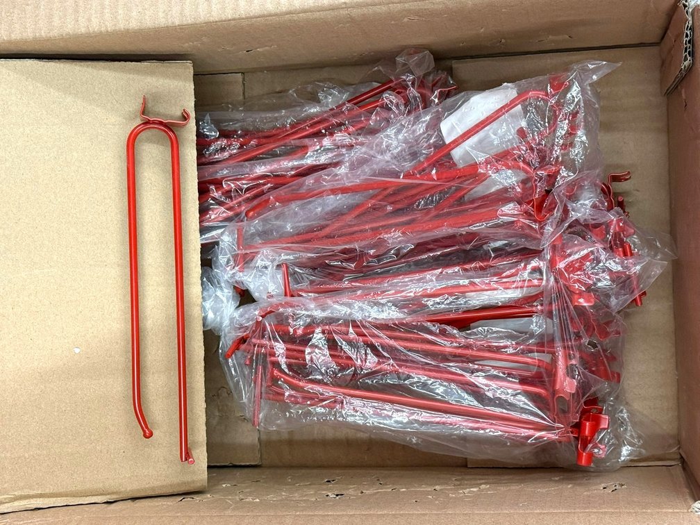 (30) 6" Red Peg Hooks