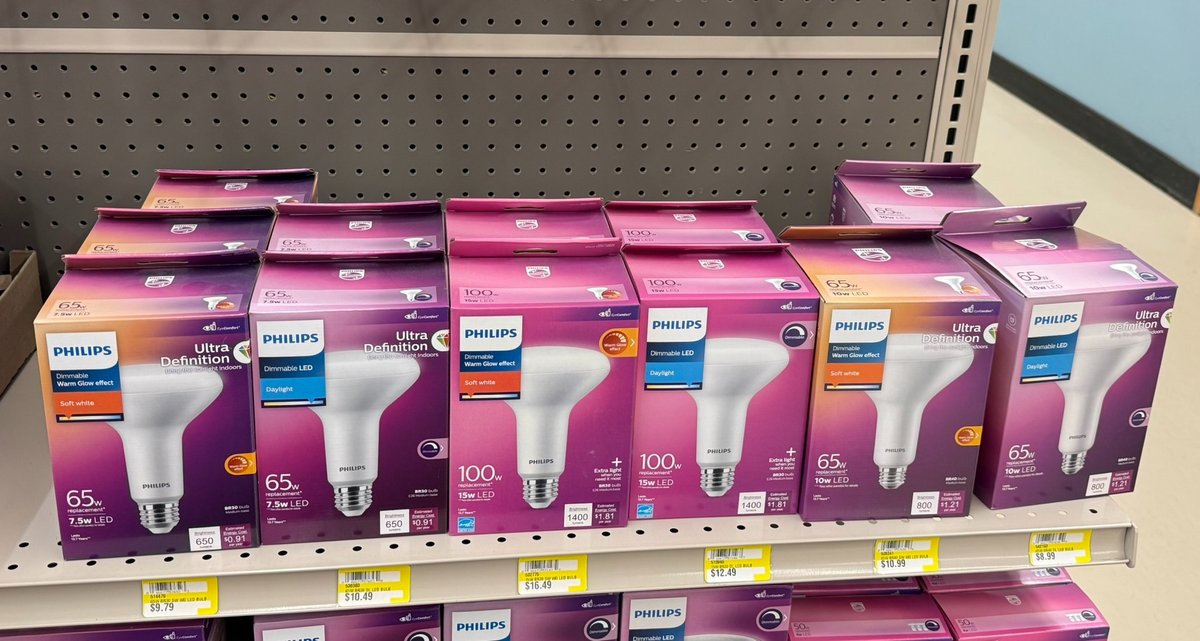 (12) Philips Dimmable LED Bulb