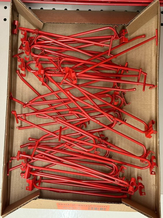 (22) 6" Red Peg Hooks