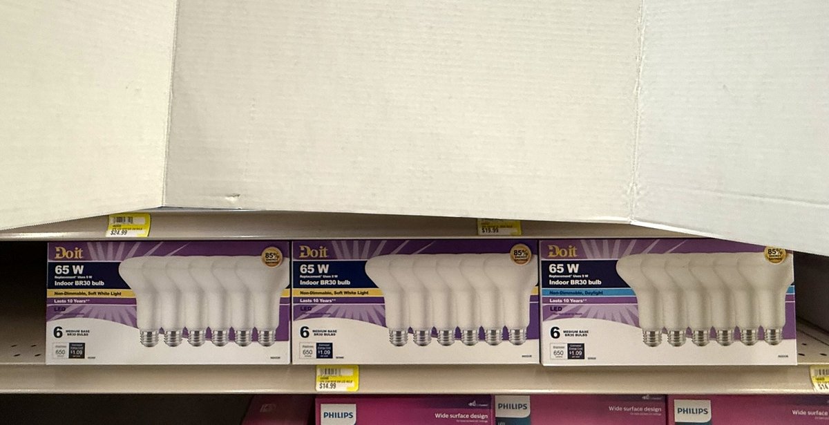 (3) 65W Indoor BR30 Bulb