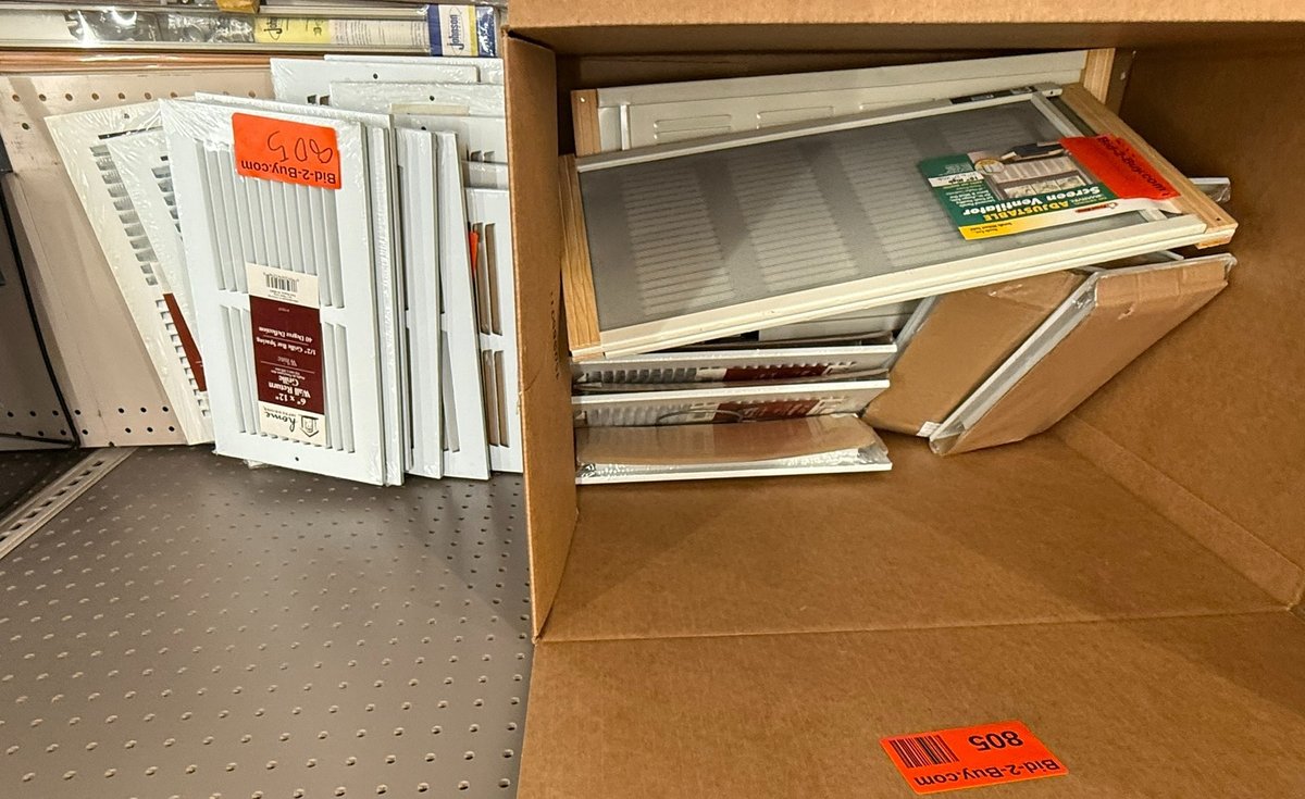 (24) Wall Return Grilles, Registers, Adjustable Screen Ventilator