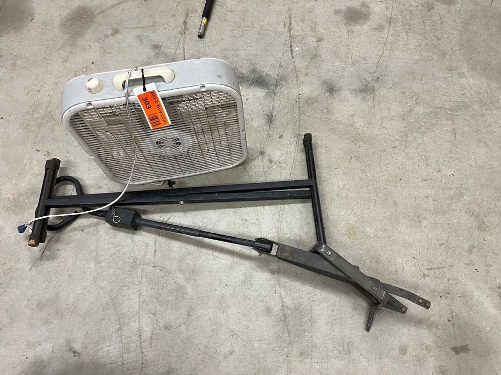 Box Fan, Stand, and Handle