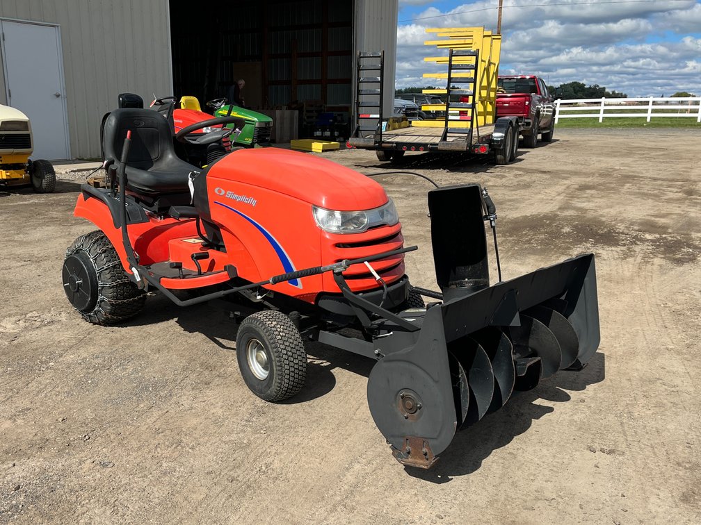 Simplicity Riding Tractor with Snow Blower Attachment