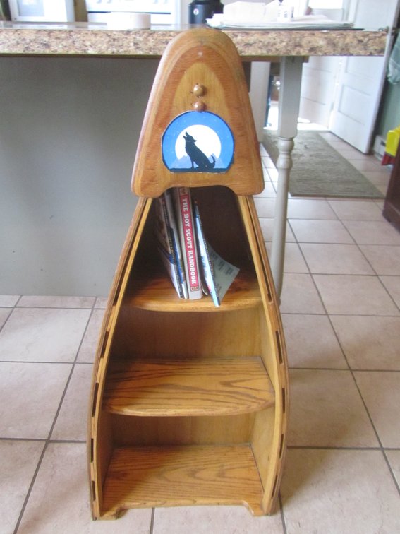 Wood Boat Style Bookshelf