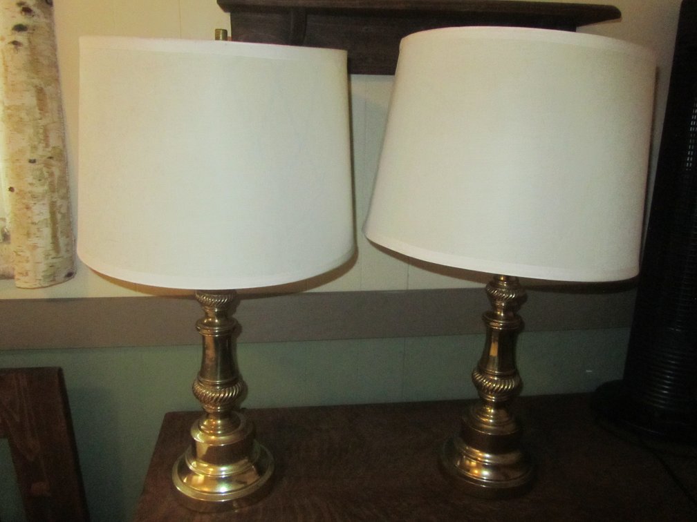 (2) Brass Table Lamps