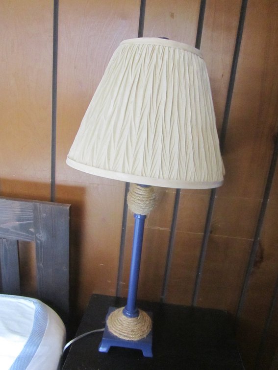 Wood Table Lamp W/Shade