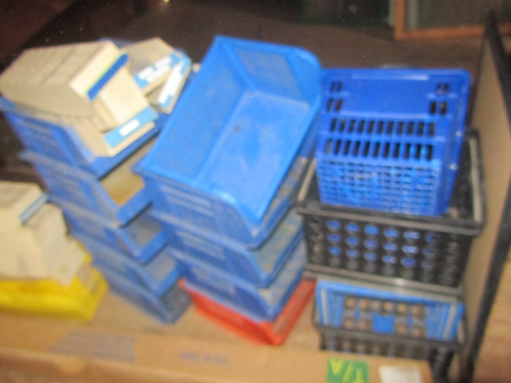 Large Lot Of Crates, Bins, Organizers, And More