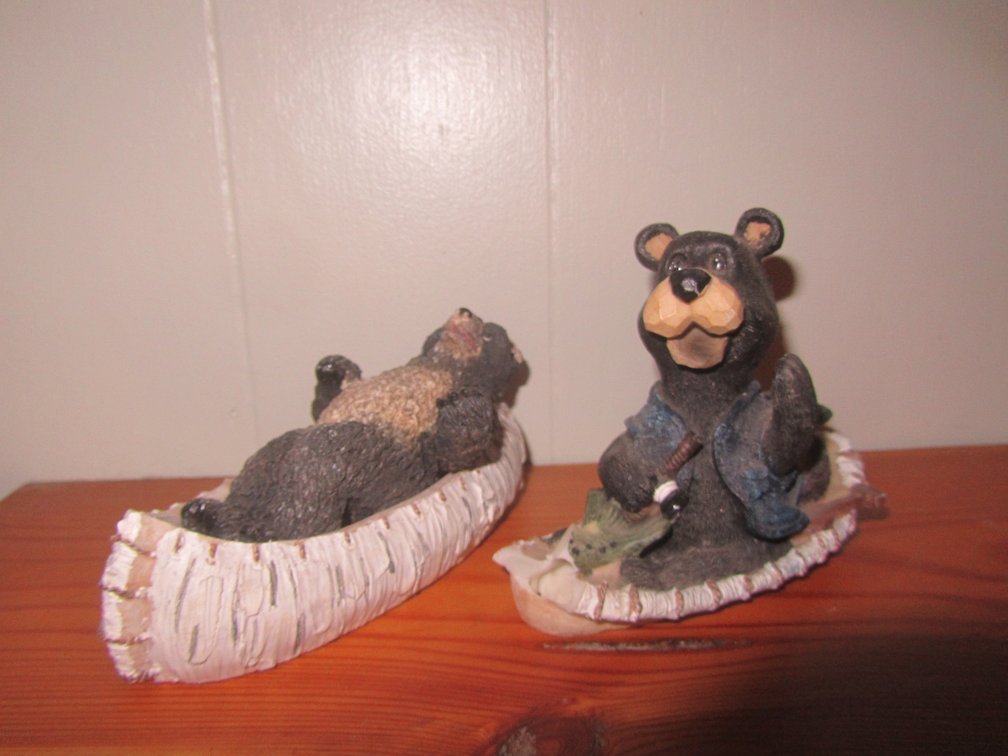 (2) Black Bear Figures