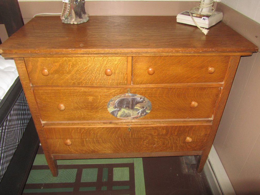 Wood 4-Drawer Dresser