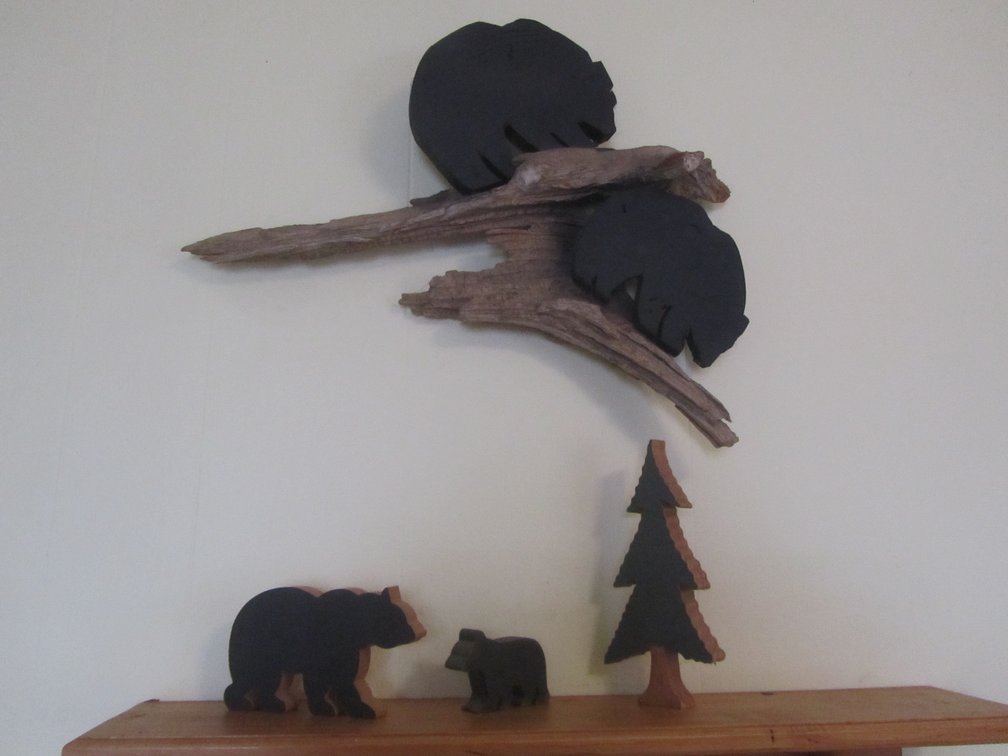 Lot Of Wood Bear Wall Hangings