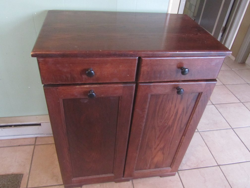 Wood Garbage/Recycling Cabinet