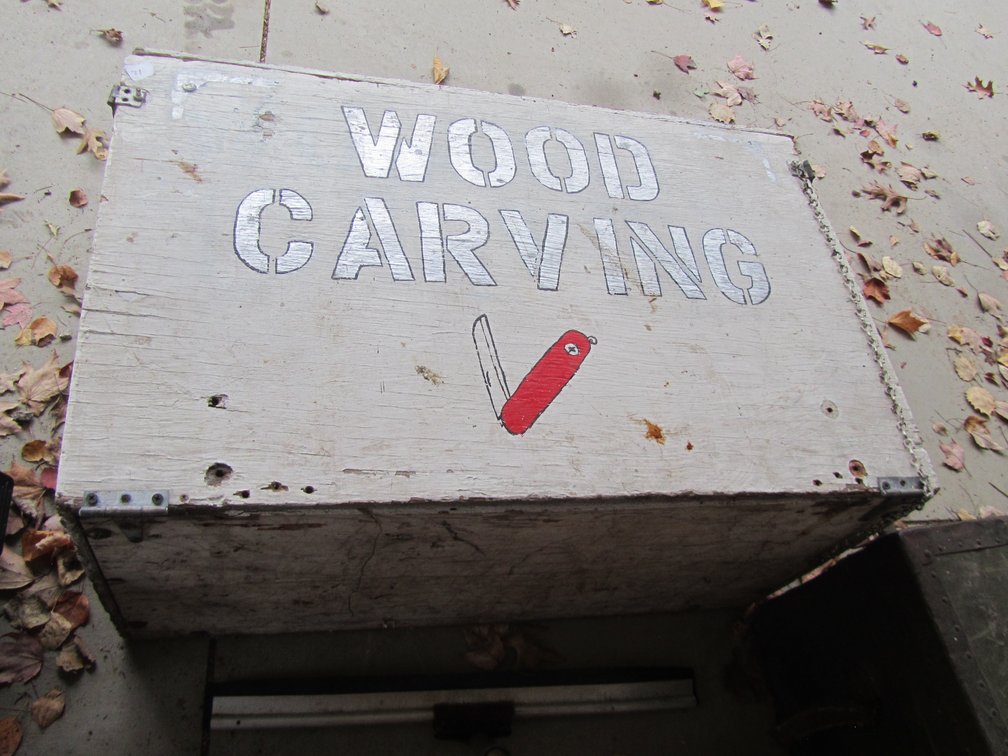 Wood Crate w/Some Wood Crafting Items And More