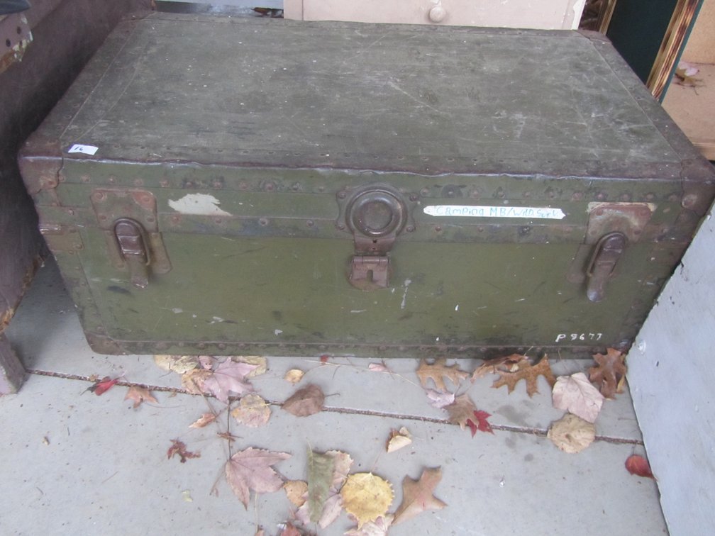 Antique Steamer Chest w/Contents