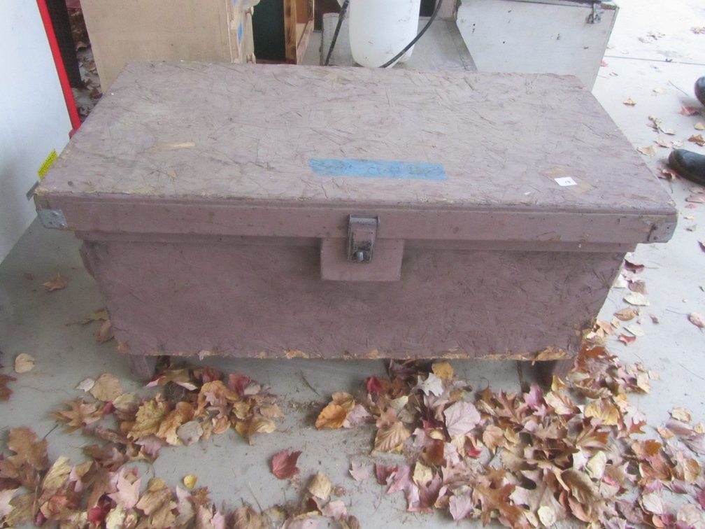 Wood Chest Full Of Braided Rope