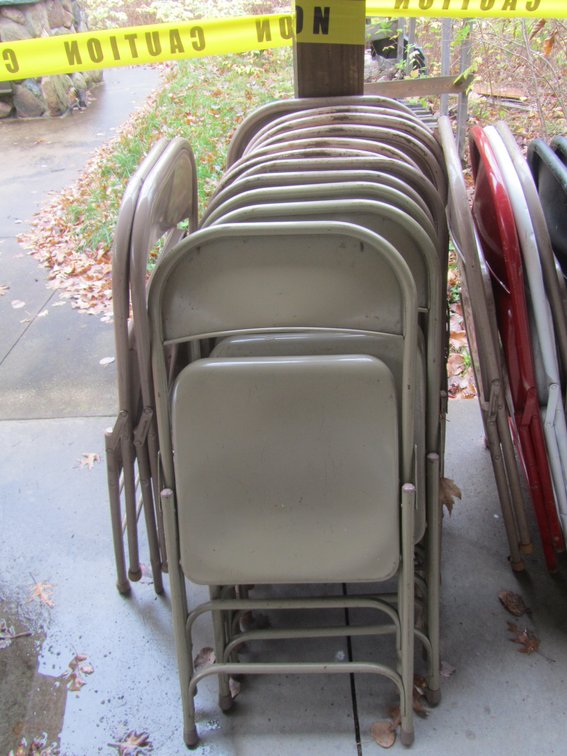 (13) Folding Metal Chairs