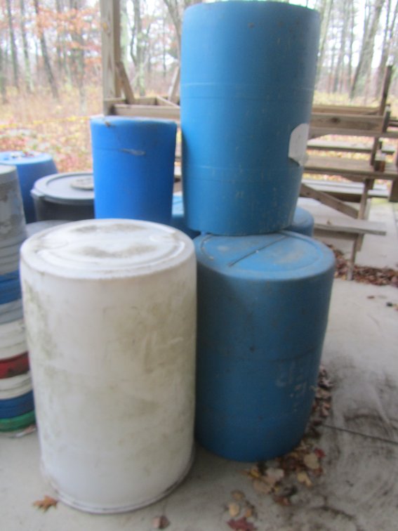 Huge Lot Of Plastic Barrels