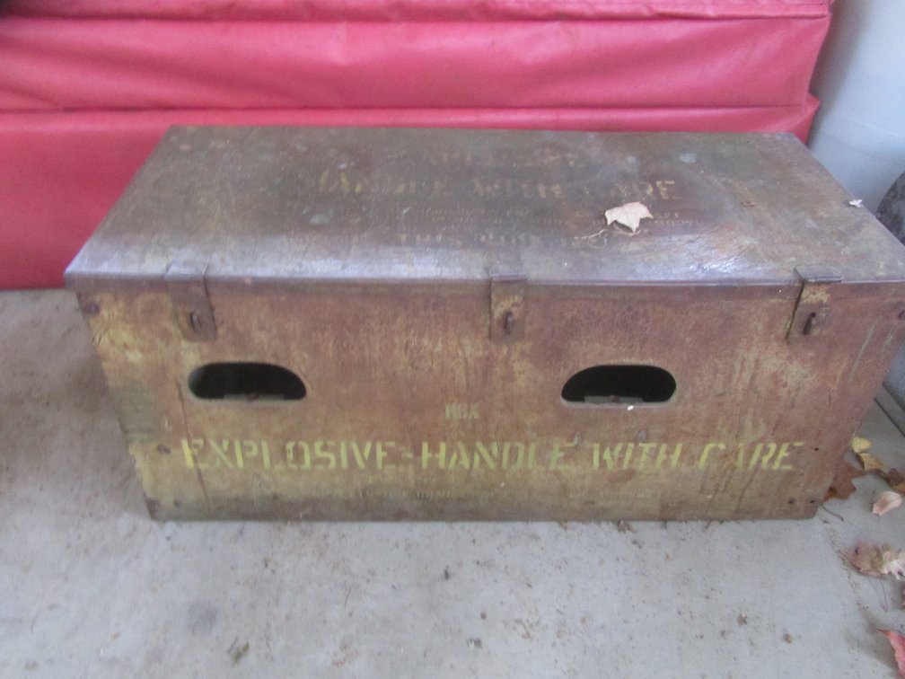 Vintage Metal Propane Tank Chest