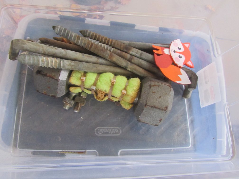 Large Screw Stakes And 10lb Dumbbell