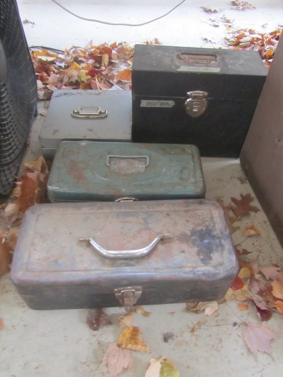 (2) Metal Tool Boxes w/Some Tools