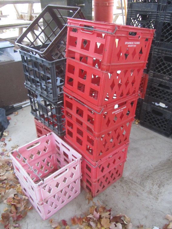 (8) Plastic Crates