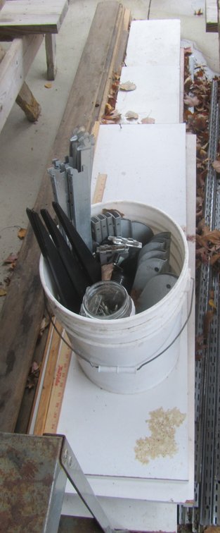 Bucket Full Of Display Rack Shelf Brackets