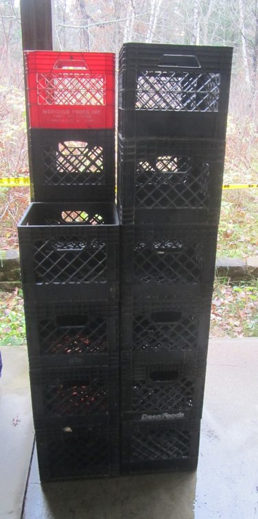 (22) Assorted Milk Crates