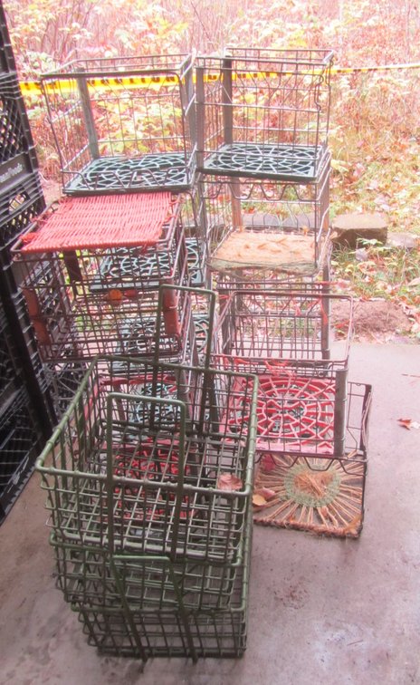 (19) Assorted Vintage Dairy Crates