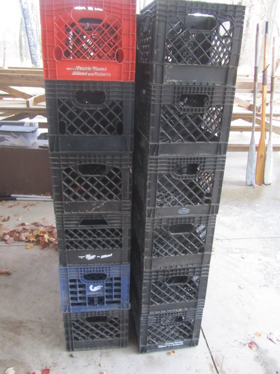 (36) Assorted Milk Crates