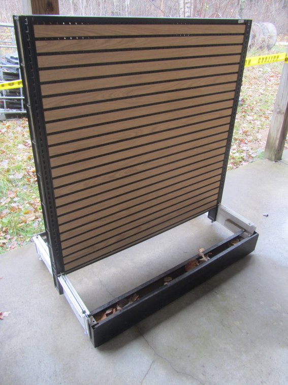Slatwall Display Shelf w/Shelves And Extra Parts
