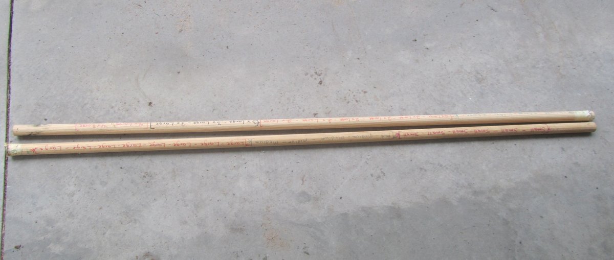 (2) Wood Curtain Rods