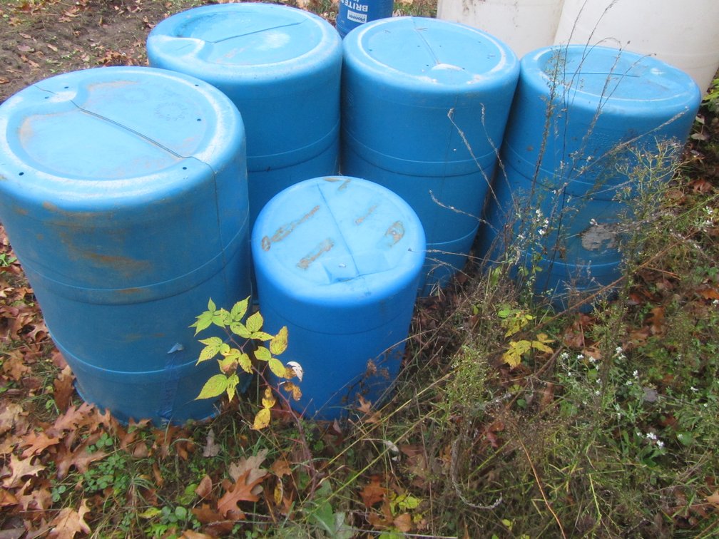 (4) Plastic Barrels