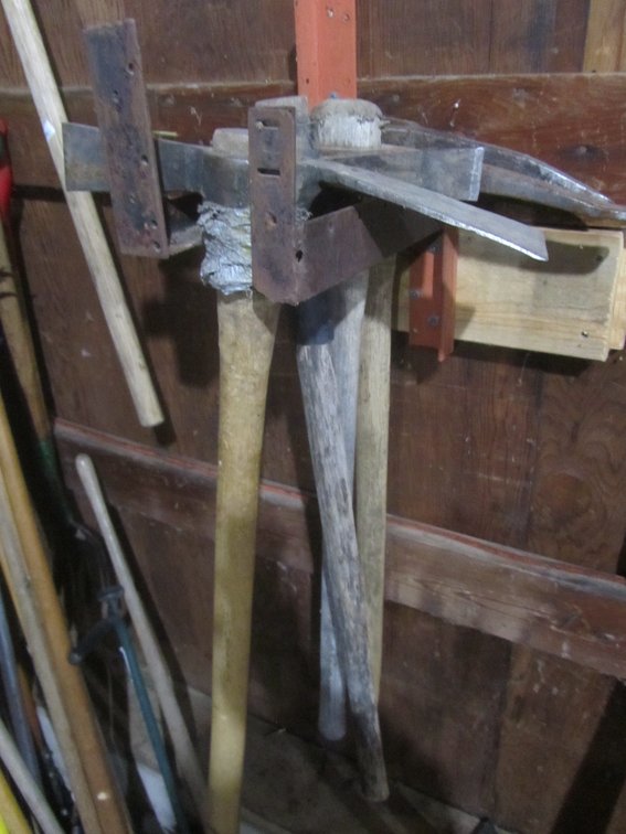 (2) Cutter Mattock Tools And (2) Pickaxes