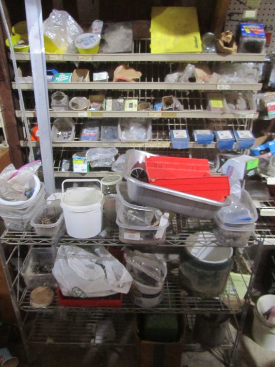 (2) Wire Racks Full Of Miscellaneous Hardware