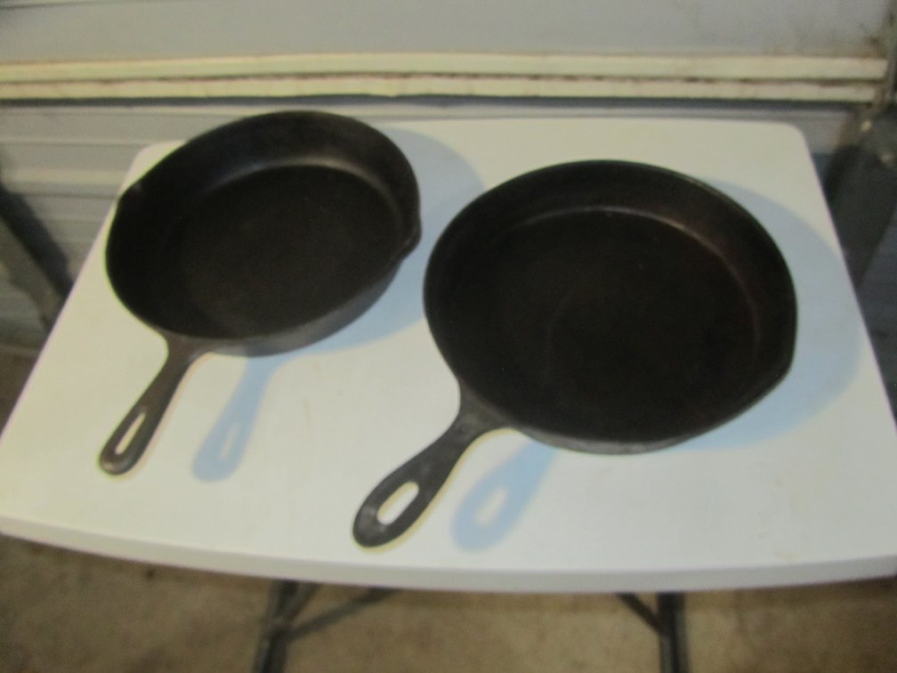 (2) 10" Cast Iron Skillets