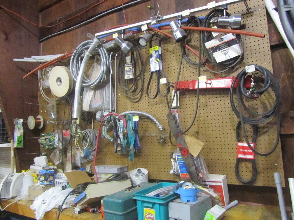 Contents Of Work Table And Pegboard