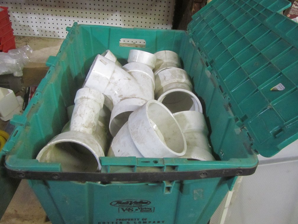 Tub Of Assorted PVC Fittings