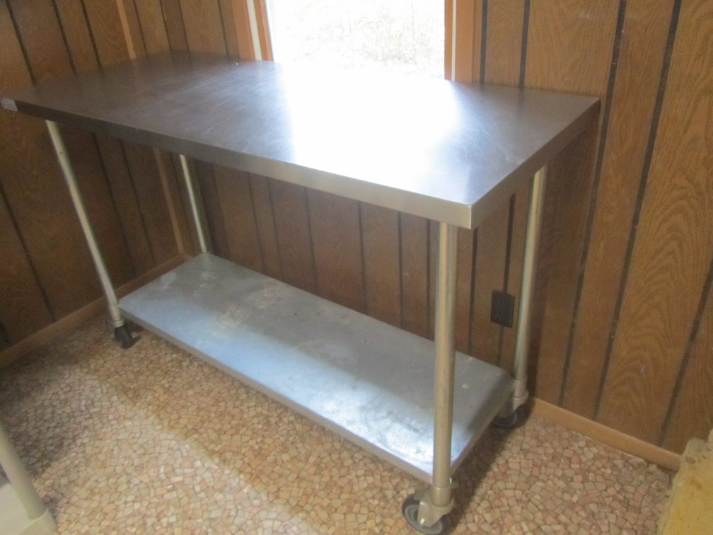 Stainless Steel NSF Work Table On Casters